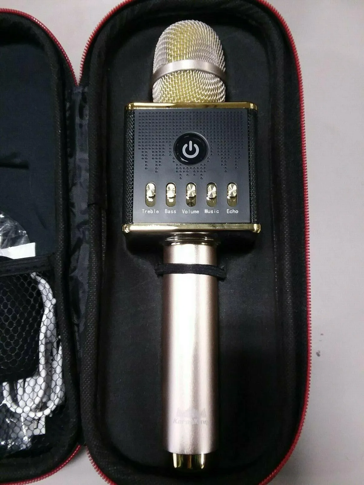 KaraoKing Wireless Karaoke Microphone W/48 LED Lights H8