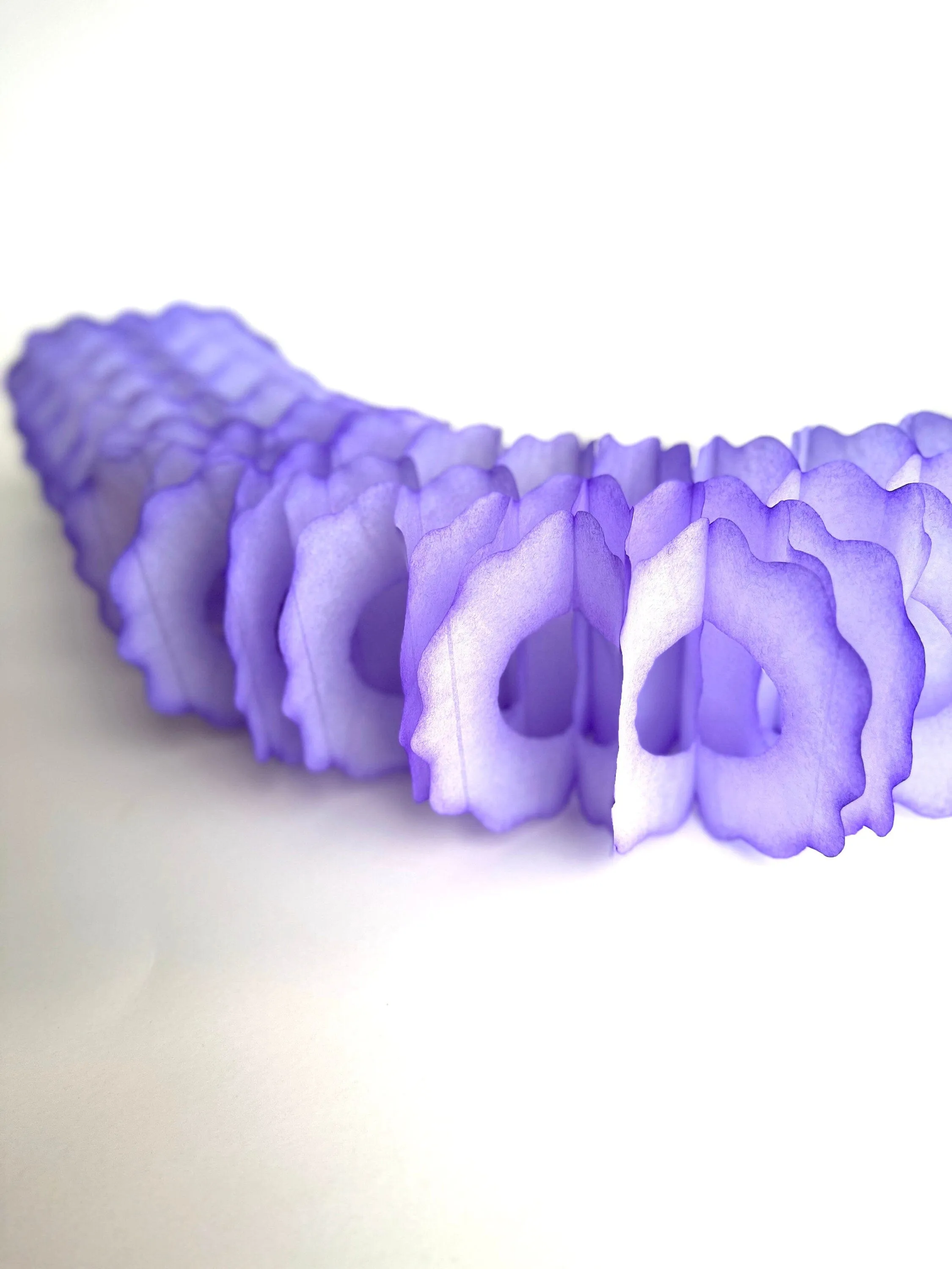 Lavender Classic vintage Paper Garlands - set of 3 -  142 " /  360cm - reusable
