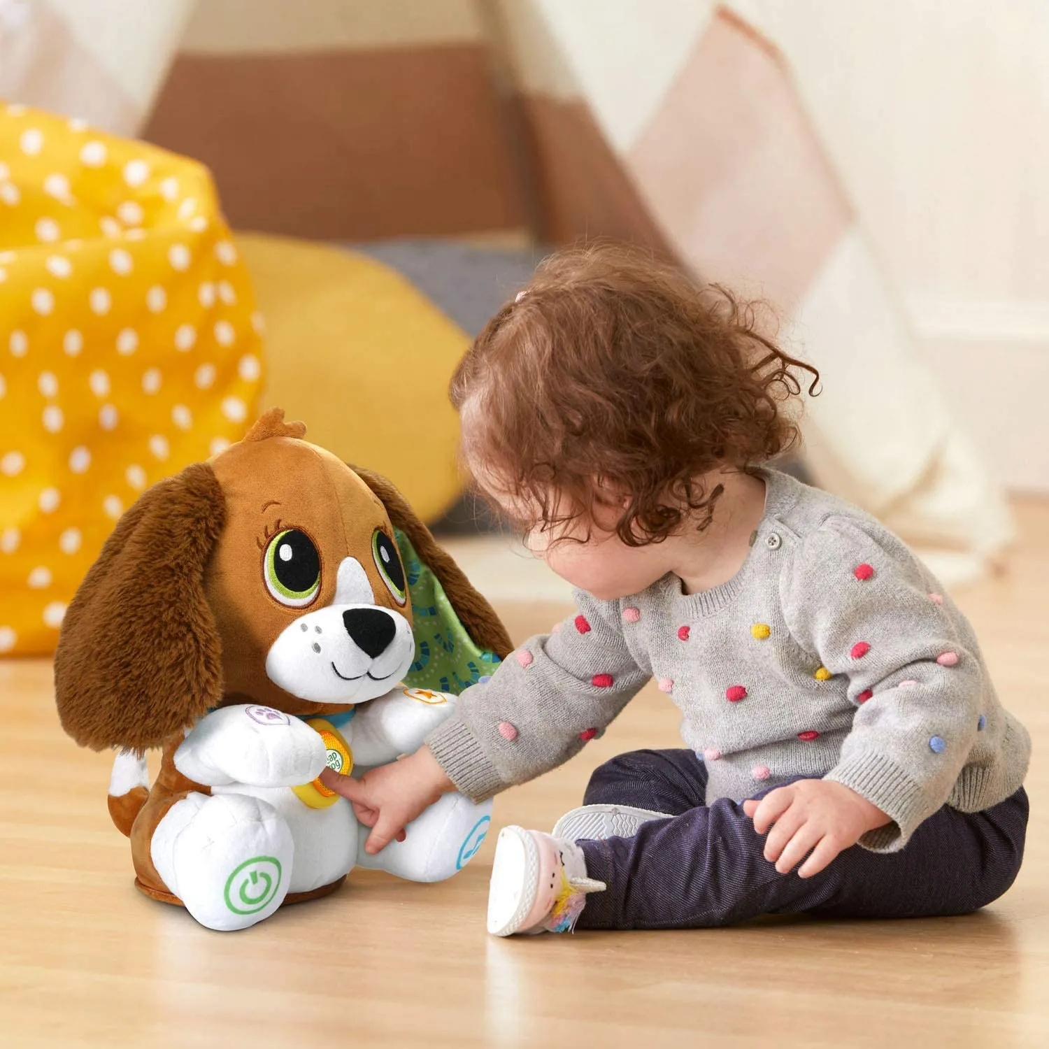 LeapFrog Speak and Learn Puppy - Baby Plush Toy With Sound and Lights