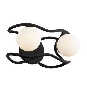 LED Bath from the Black Betty Collection in Carbon/French Gold Finish by Varaluz