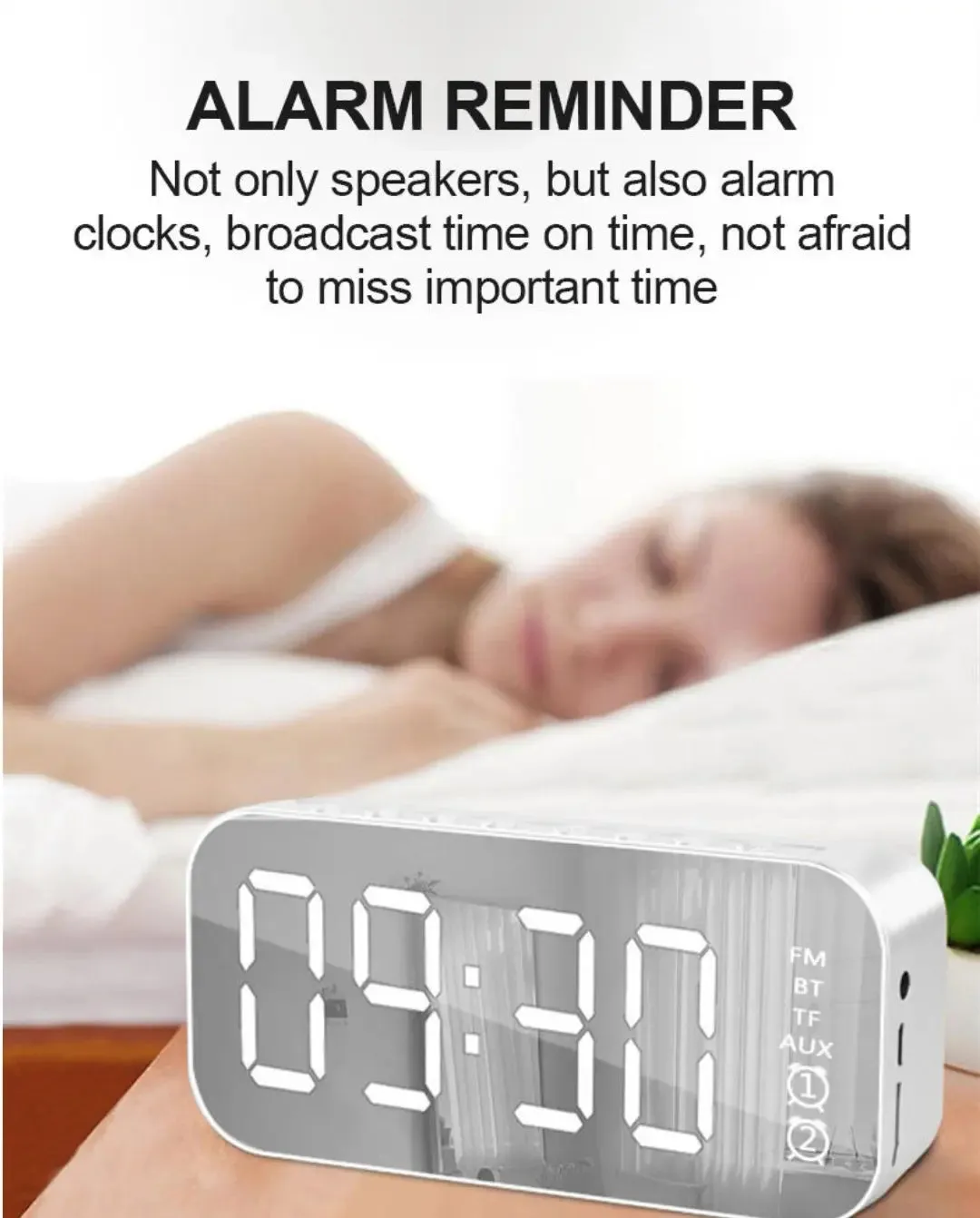LED Display Alarm Clock Wireless Bluetooth Speakers -LED Alarm Clock with Bluetooth Speaker