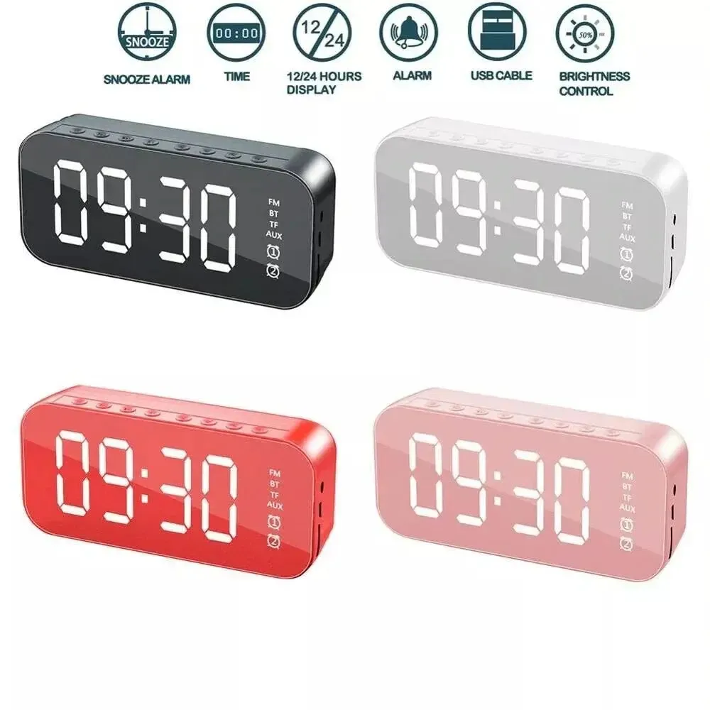 LED Display Alarm Clock Wireless Bluetooth Speakers -LED Alarm Clock with Bluetooth Speaker