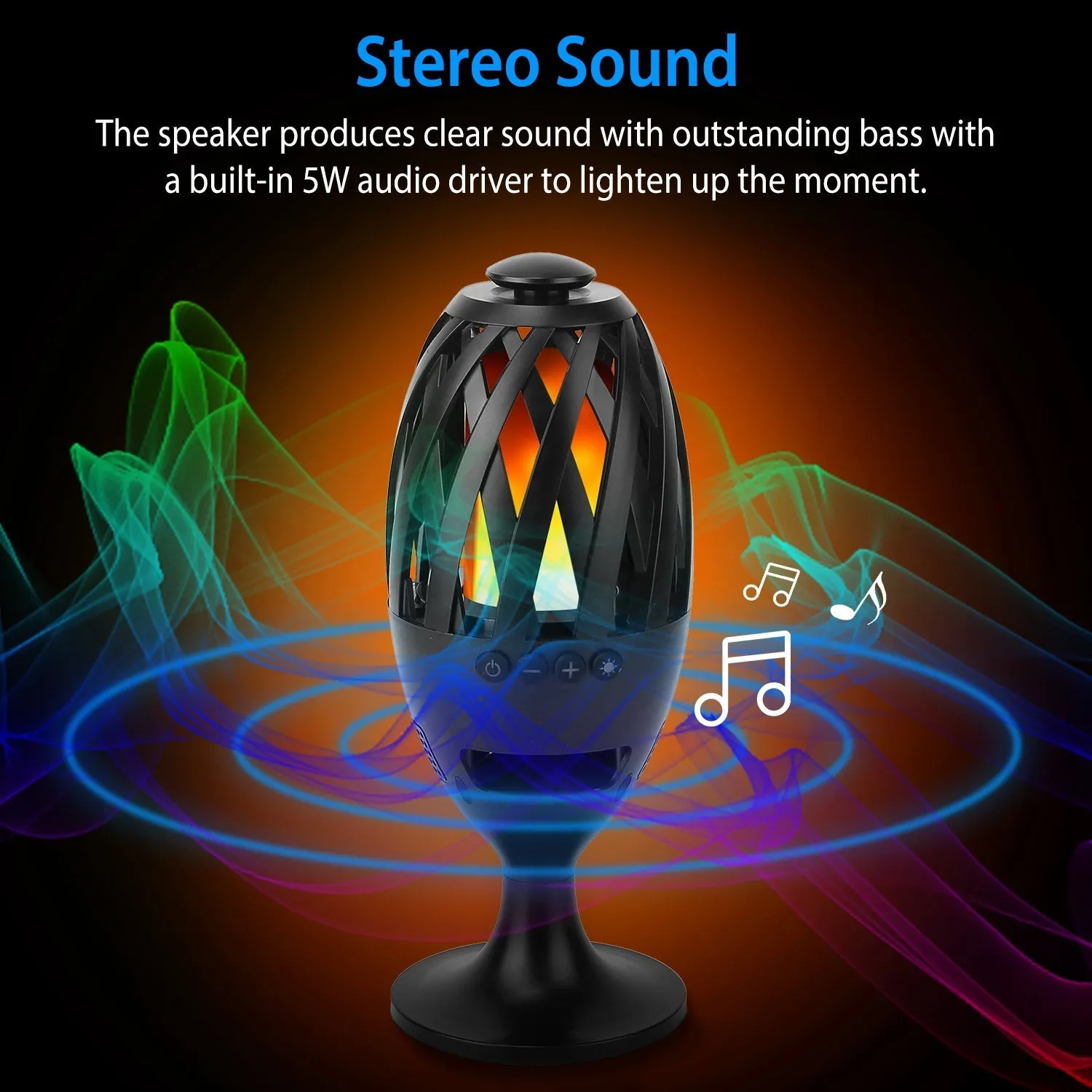 LED Flame Speakers Torch