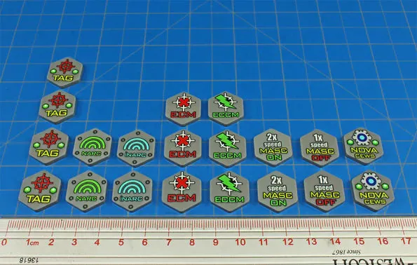 LITKO Premium Printed Mecha Electronic Warfare Token Set (20)