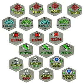 LITKO Premium Printed Mecha Electronic Warfare Token Set (20)