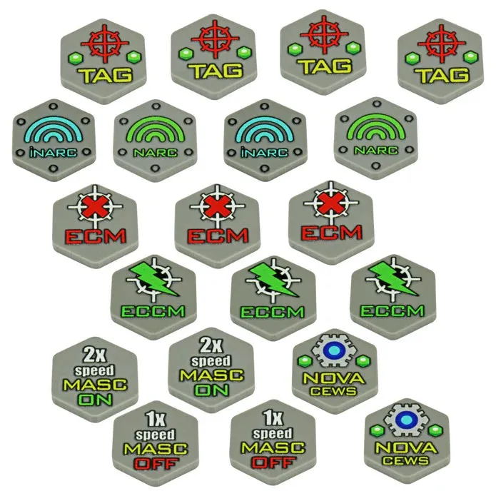 LITKO Premium Printed Mecha Electronic Warfare Token Set (20)