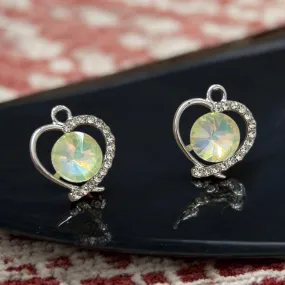 Luxury Heart Charm with White Stone