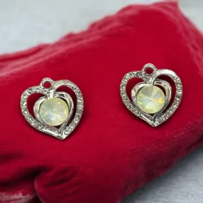 Luxury Layer Heart with Yellow Stone Charms