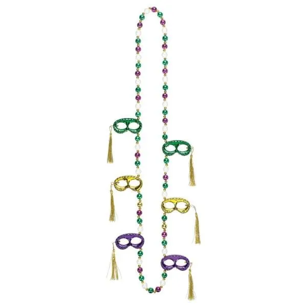 Mardi Gras Mask & Bead Necklace | 1ct