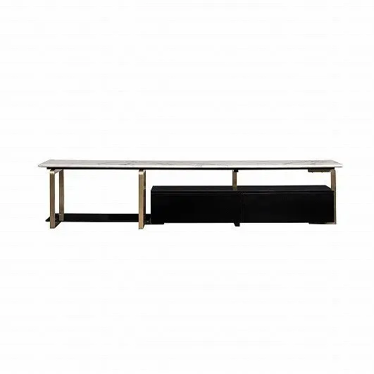 MARLOW White Marble TV Stand
