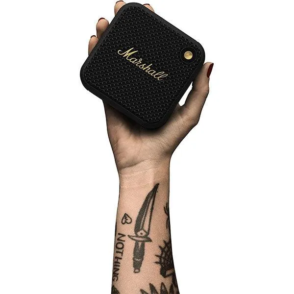 Marshall Willen Portable Bluetooth Speaker Black & Brass-HB1L