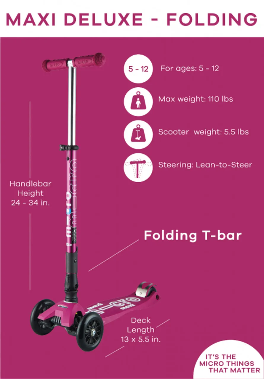 Maxi Deluxe Foldable Ages 5 -12 -Berry