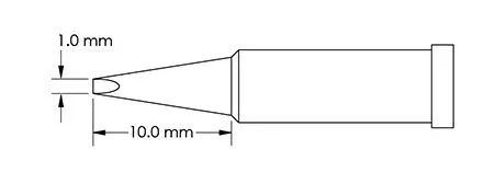Metcal GT4-CH0010S Chisel Solder Tip, 1.0 x 10mm