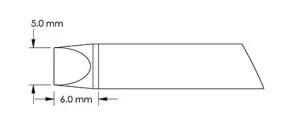 Metcal GTC-CH0050P Power 60° Chisel Solder Cartridge, 4.0 x 6.0mm