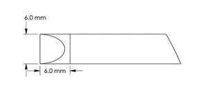 Metcal GTC-CH0060P Power 60° Chisel Solder Cartridge, 6.0 x 6.0mm
