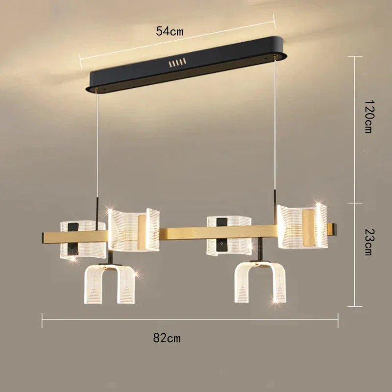 Modern Elegance LED Chandelier – Adjustable Pendant Ceiling Light with Smart Remote and App Contro