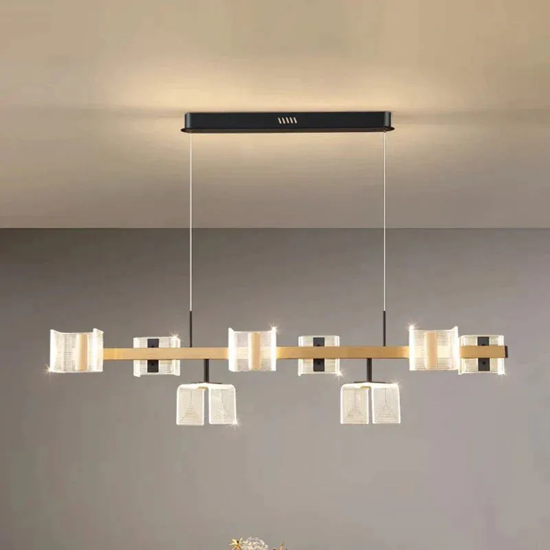 Modern Elegance LED Chandelier – Adjustable Pendant Ceiling Light with Smart Remote and App Contro