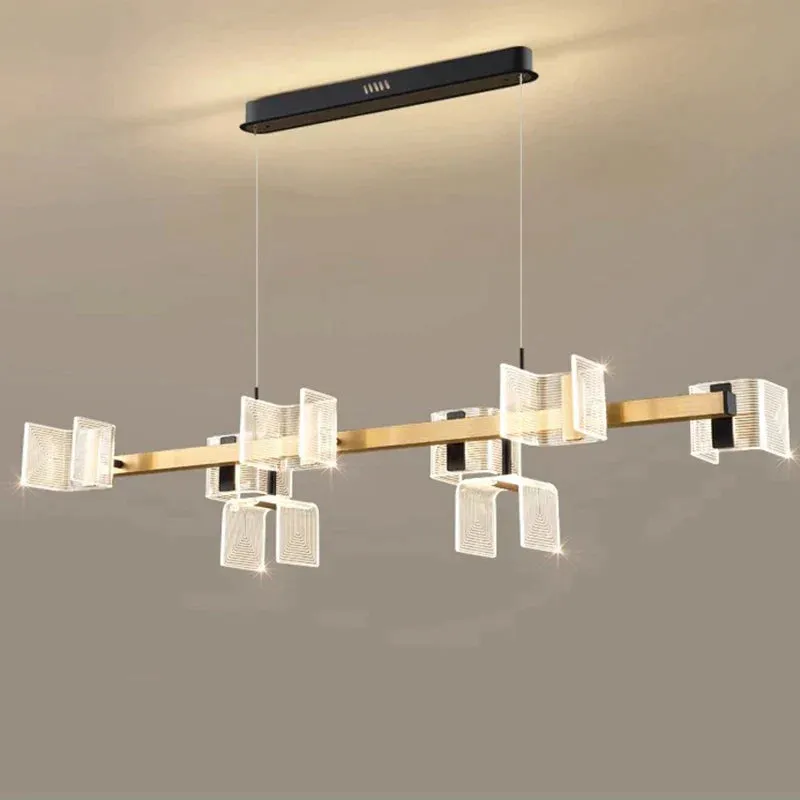 Modern Elegance LED Chandelier – Adjustable Pendant Ceiling Light with Smart Remote and App Contro
