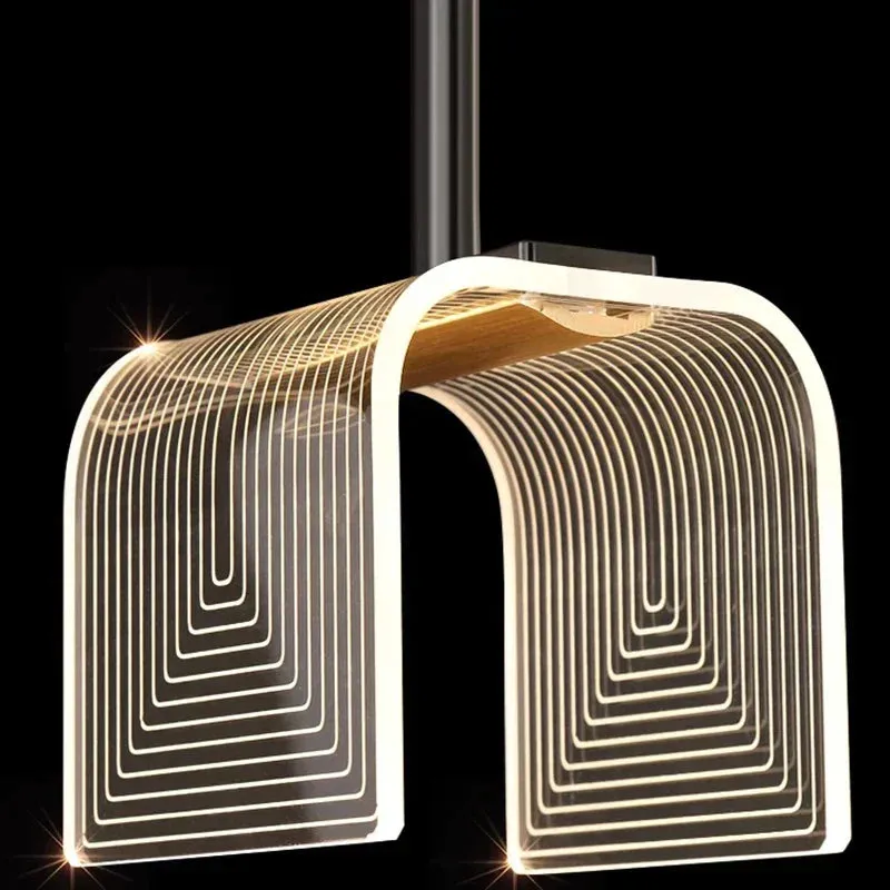 Modern Elegance LED Chandelier – Adjustable Pendant Ceiling Light with Smart Remote and App Contro