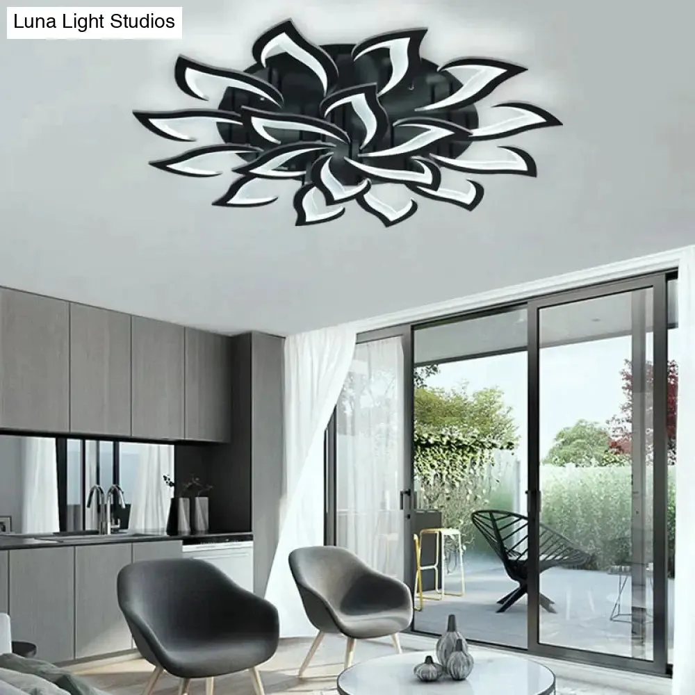Modern Fashion Designer Black Led Ceiling Light Art Deco Suspended Lamp For Kitchen Living Room Loft Bedroom Home Fxture