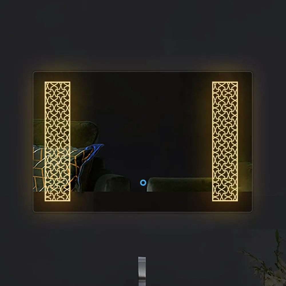 Motif Gold Bars - Bathroom LED Mirror Rectangular - Warm White