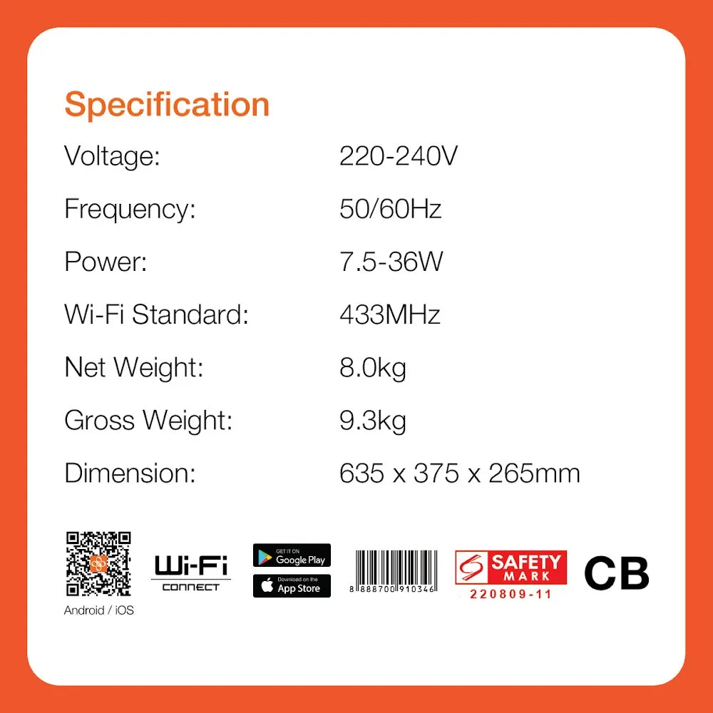 Mowe Smart Ceiling Fan 56" inches