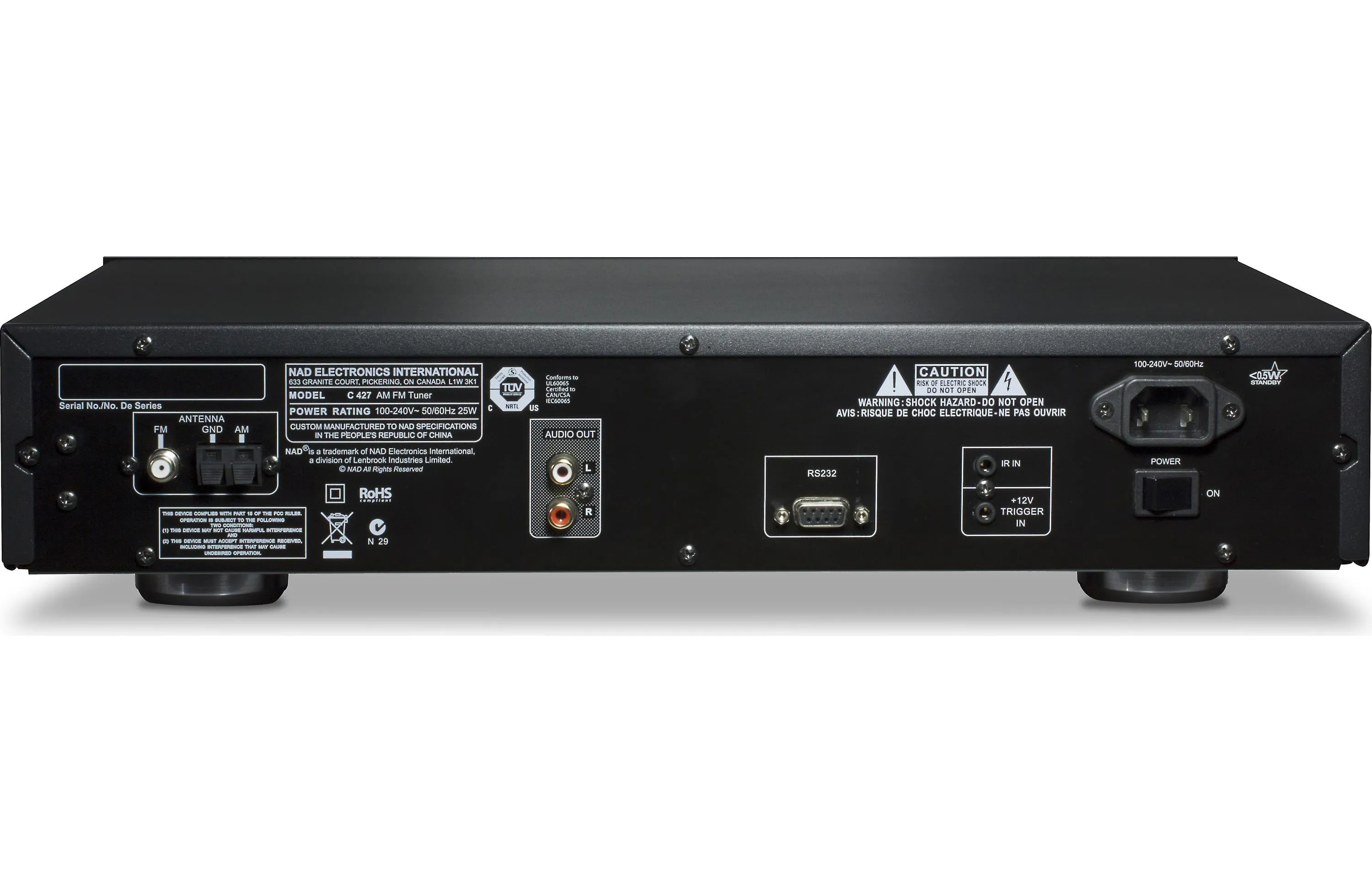 NAD Electronics C 427 Stereo AM/FM Tuner Open Box