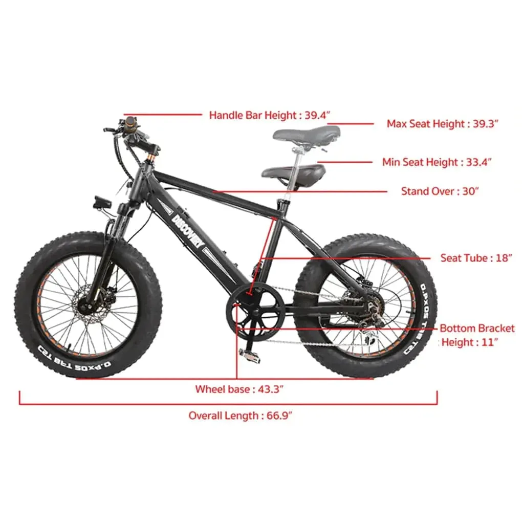 Nakto Discovery 20" Fat Tire 350W 48V Electric Bike
