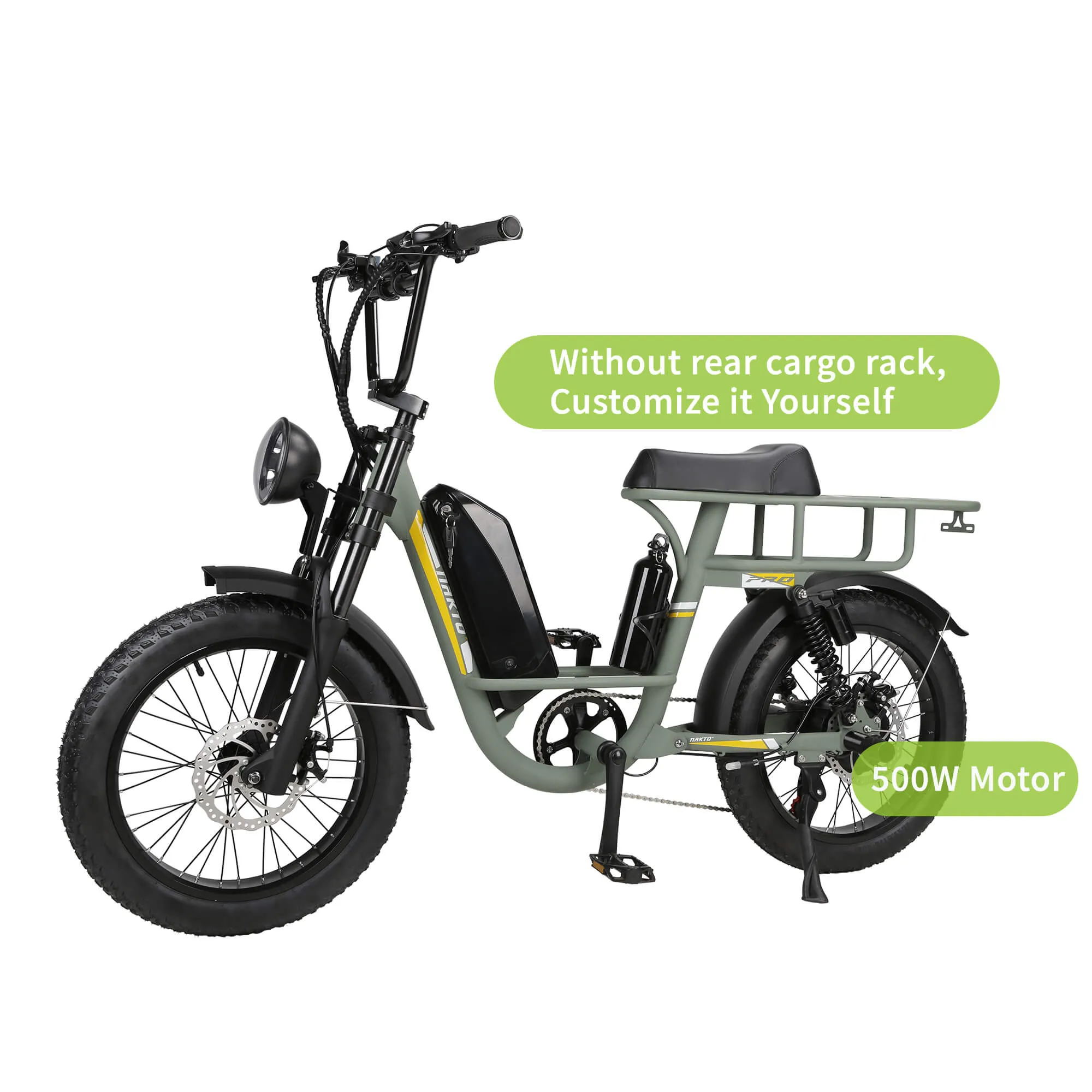 Nakto F4 Step-Thru 750W (or 500W) 48V Electric Cargo Bike
