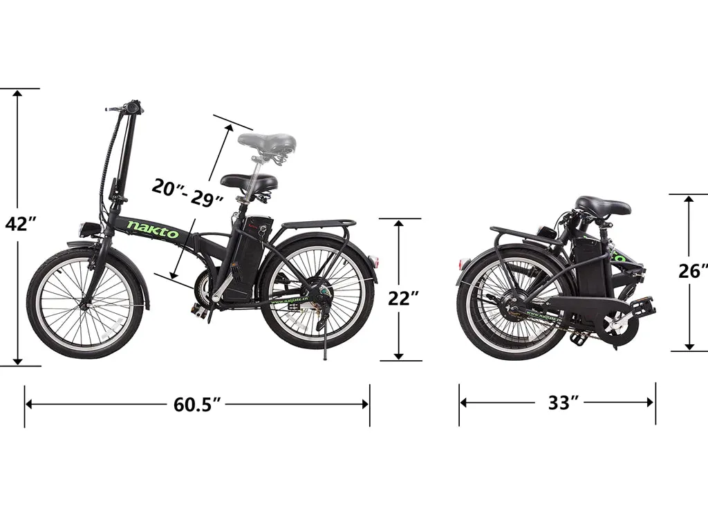 NAKTO Fashion 36V/10Ah 250W Electric Bike