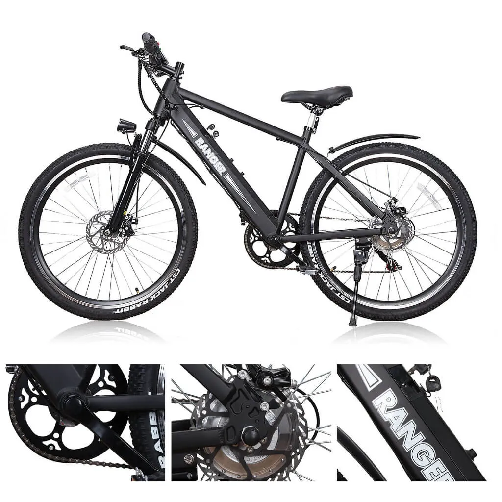 Nakto Ranger Premium 26" Mountain Electric Bike 350W Black