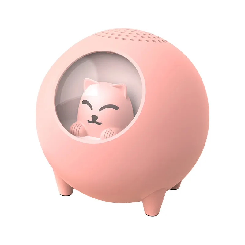 New Creative Cat Bluetooth Speaker Cartoon Mini Lock and Load Spray Portable Card Subwoofer Mini Bluetooth Speaker
