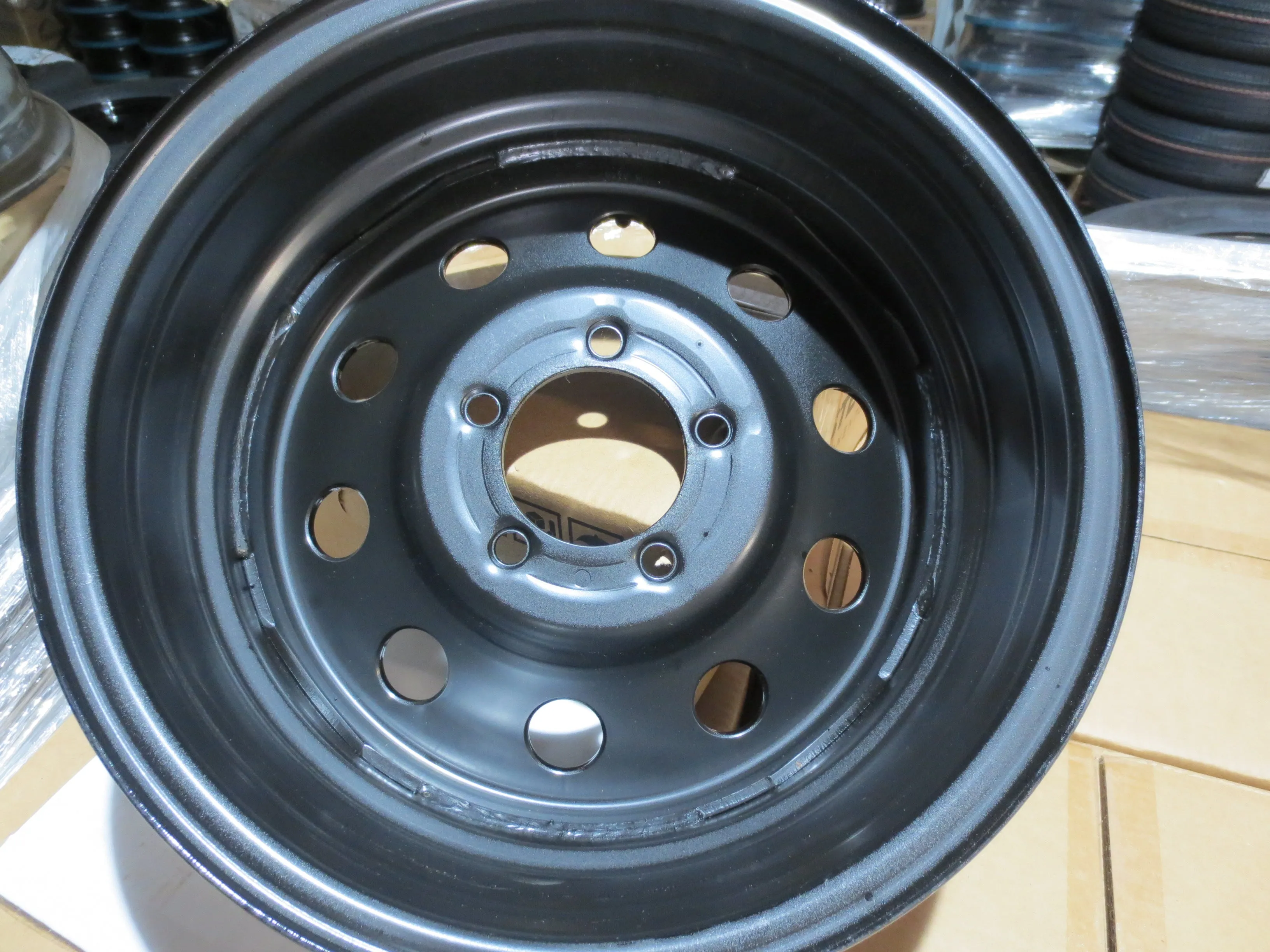 New Trailer Steel BLACK Mod 15" x 6 Wheel 5 LUG Rim 5 on 4.5" Bolt Pattern 2830#