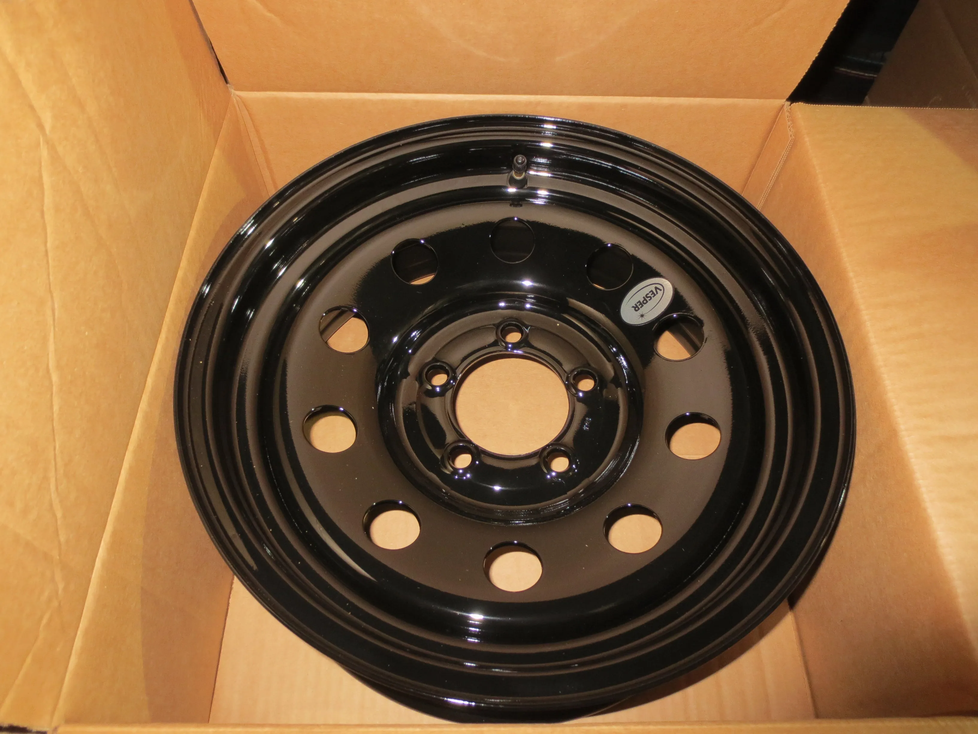 New Trailer Steel BLACK Mod 15" x 6 Wheel 5 LUG Rim 5 on 4.5" Bolt Pattern 2830#