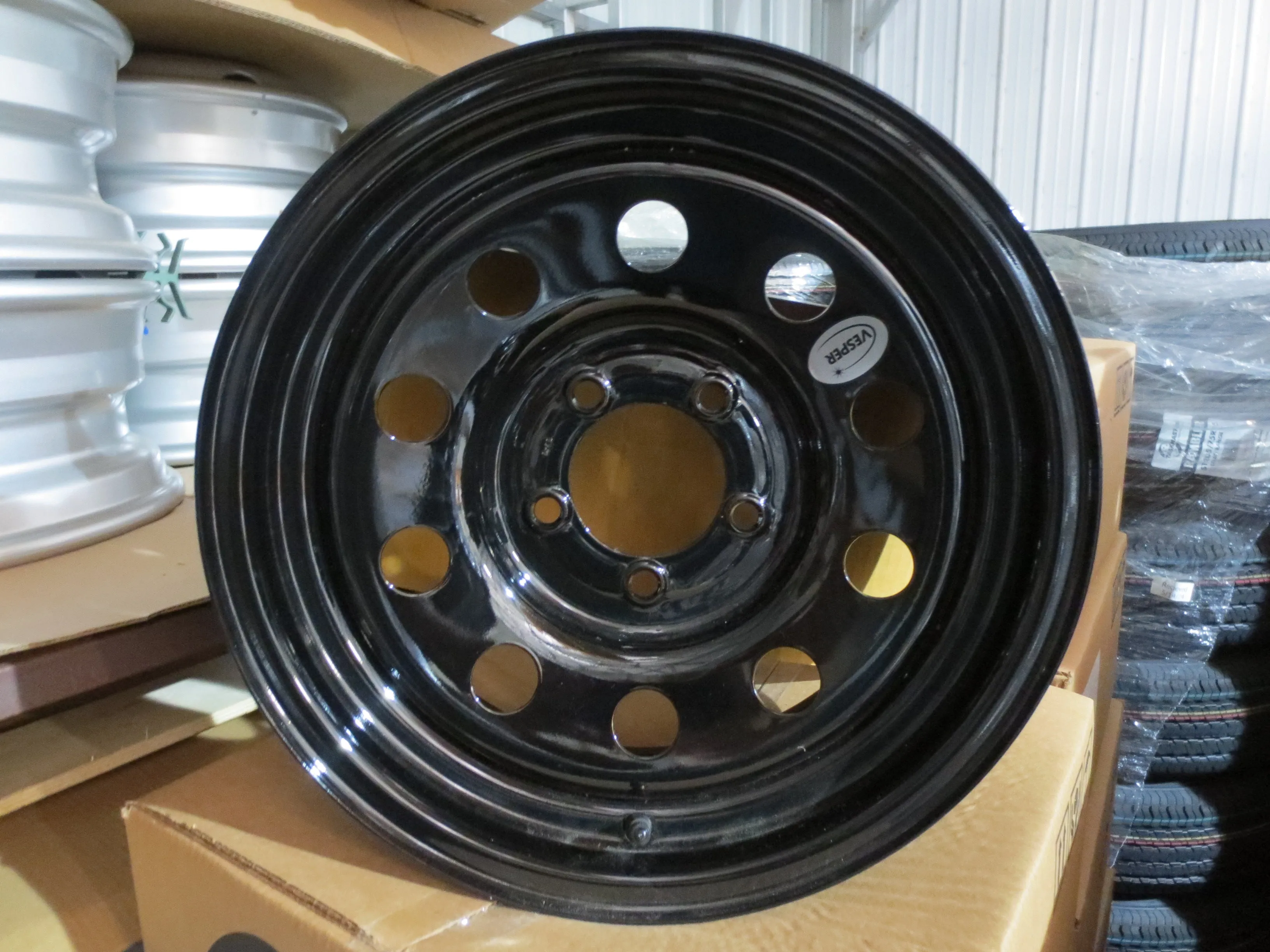 New Trailer Steel BLACK Mod 15" x 6 Wheel 5 LUG Rim 5 on 4.5" Bolt Pattern 2830#