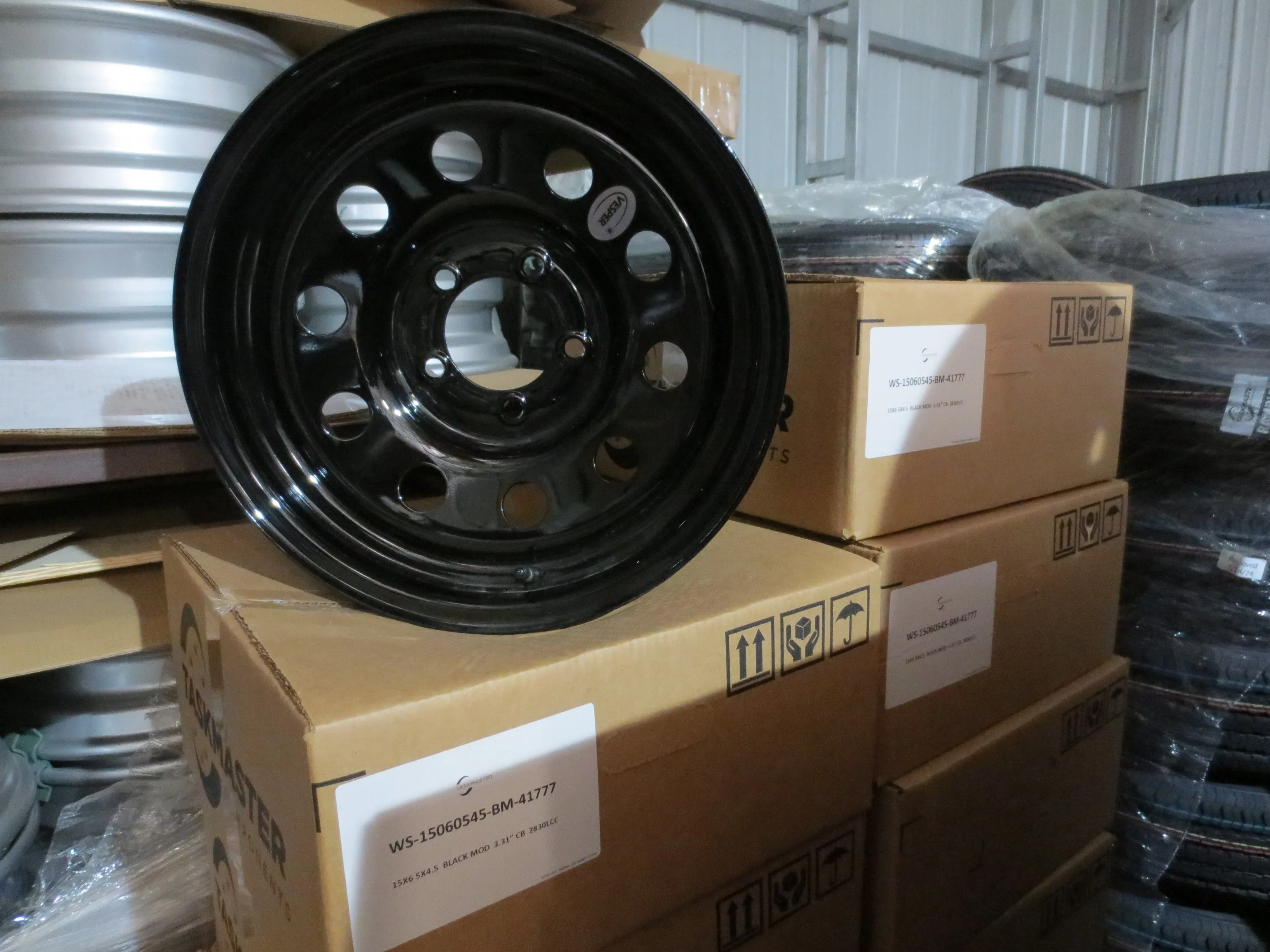 New Trailer Steel BLACK Mod 15" x 6 Wheel 5 LUG Rim 5 on 4.5" Bolt Pattern 2830#