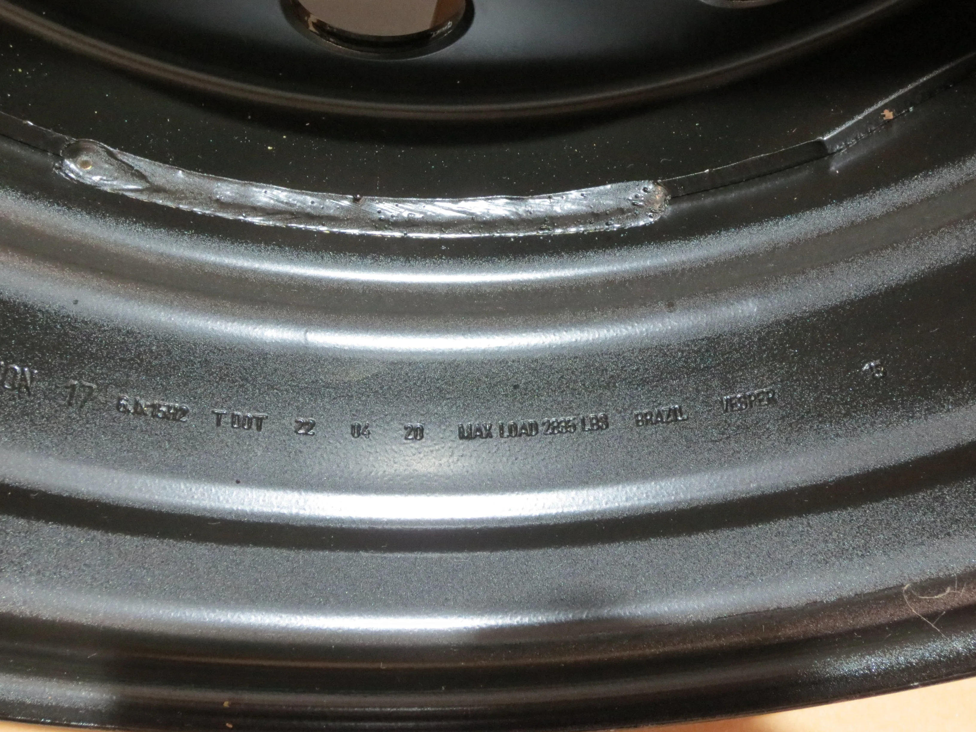 New Trailer Steel BLACK Mod 15" x 6 Wheel 5 LUG Rim 5 on 4.5" Bolt Pattern 2830#