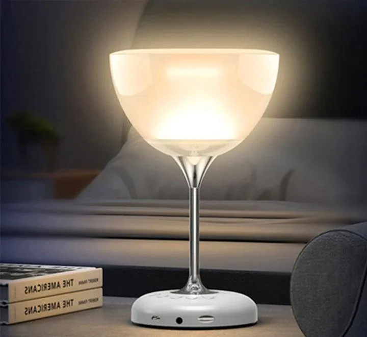 Night Light Wine Glass Colorful Wireless Speakers