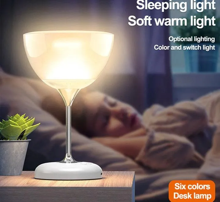 Night Light Wine Glass Colorful Wireless Speakers