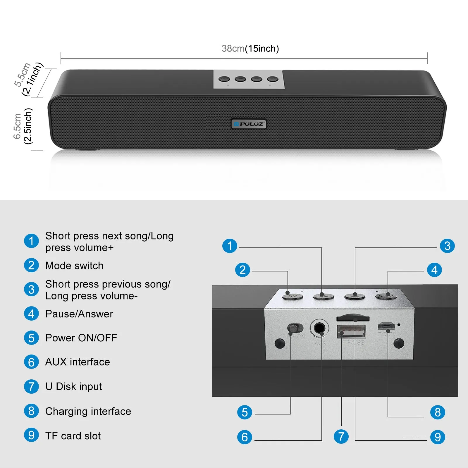 Outdoor Wireless Bluetooth Speaker Portable Feedback Wall Mini Bluetooth Speaker