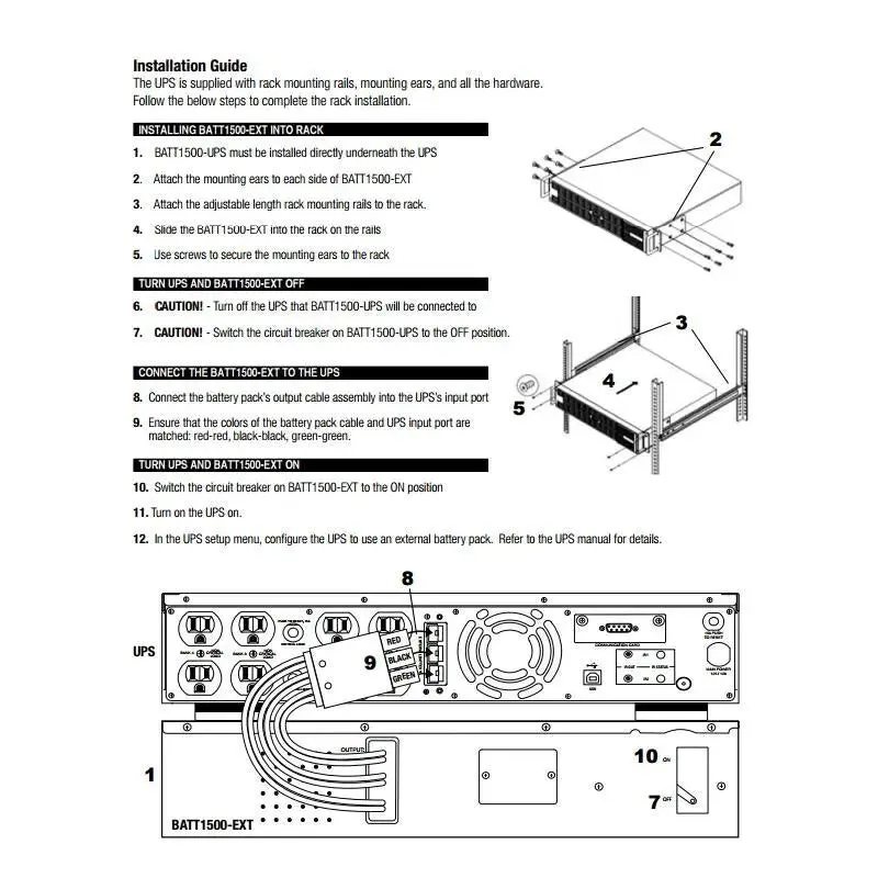 Panamax BATT1500-EXT Battery Extension Pack for F1500-UPS and MB1500