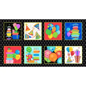 Party Time - Birthday Party Blocks Multi Panel