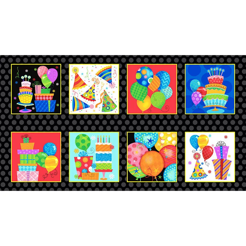 Party Time - Birthday Party Blocks Multi Panel