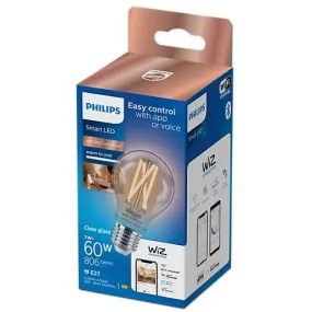 Philips Smart LED Filament Bulb clear 7W (Eq.60W) A60 E27