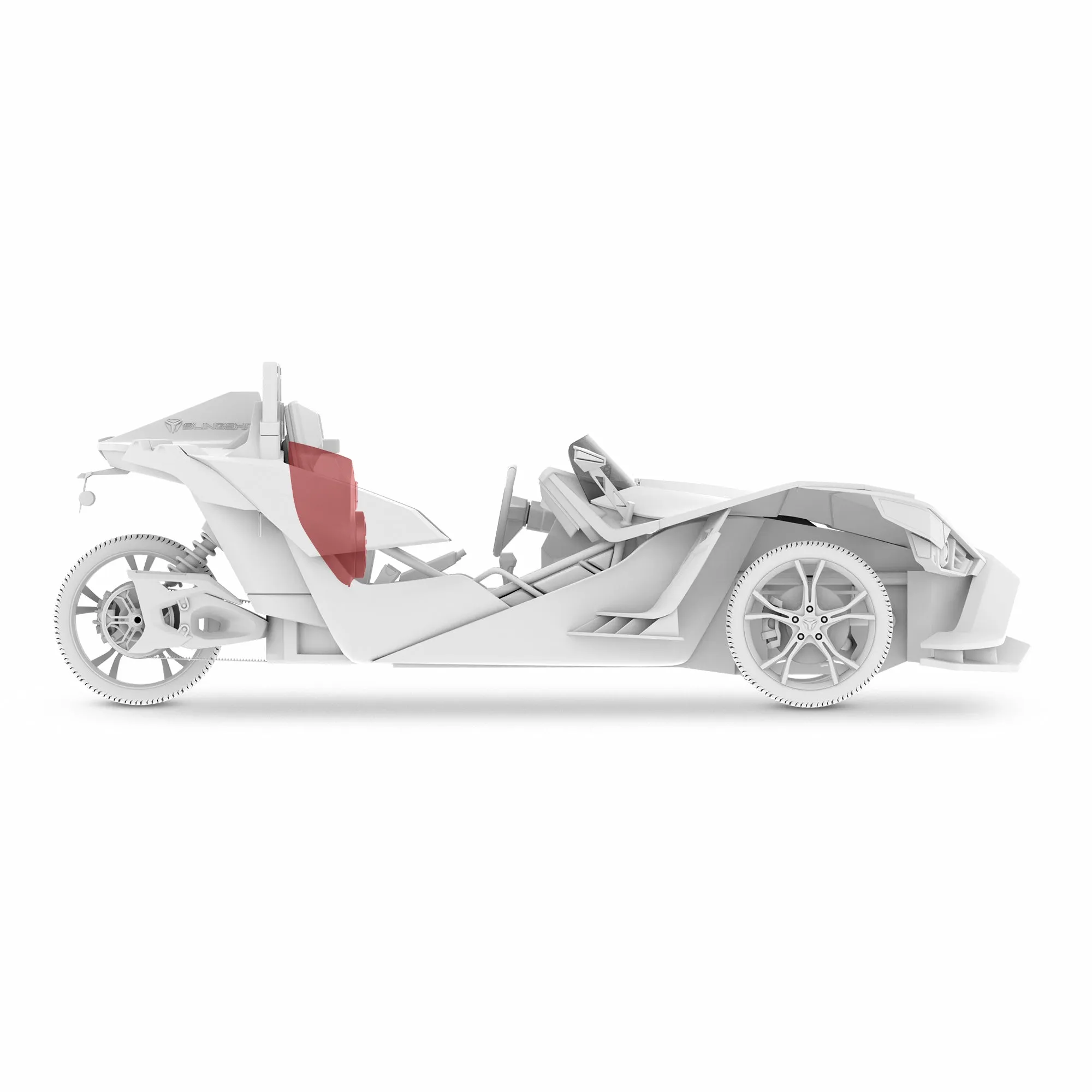 Polaris Slingshot Waterfall Center Console 2 X 6.5" Speakers & 2 X 2.28" Bullet Tweeter Empty Enclosure | 2015 - Current