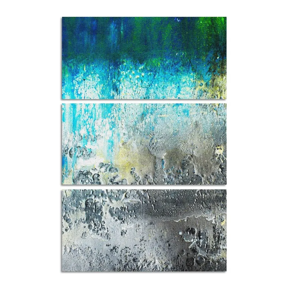 "Beach Dream Triptych" Gallery-Wrapped Printed Textured Canvas Wall Art