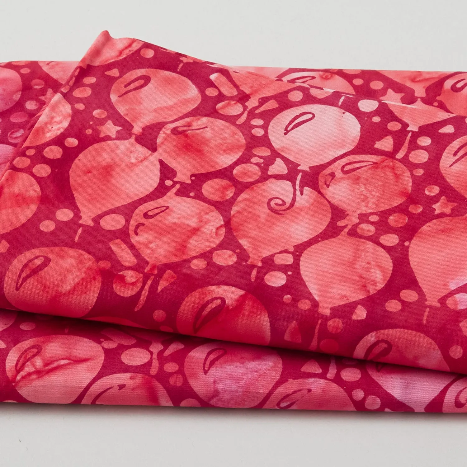 Rainbow Celebration Batiks - Balloons Pink Magenta 2 Yard Cut