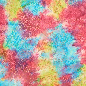 Rainbow Celebration Batiks - Sprinkles Multi Jellybean Yardage