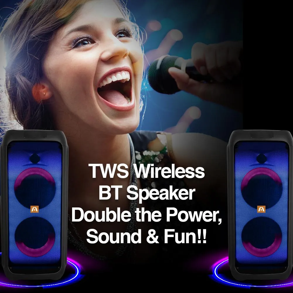 RAVE 65 TWS WIRELESS BT PARTY SPEAKER WITH LED LIGHTS