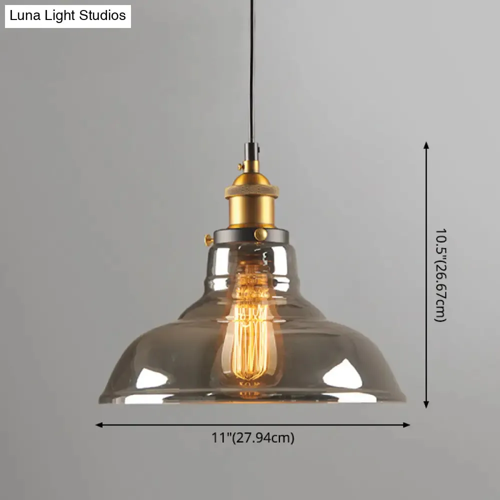 Retro Industrial Glass Pendant Lights for Bars - 1-Light Hanging Fixtures